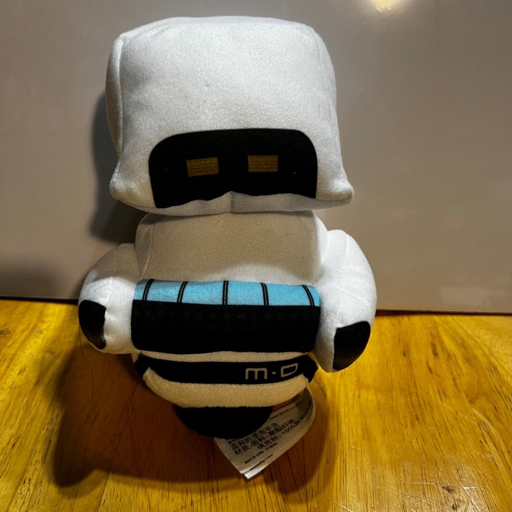 Disney Pixar M-O Plush 7" WALL-E Robot White Blue Microbe-Obliterator